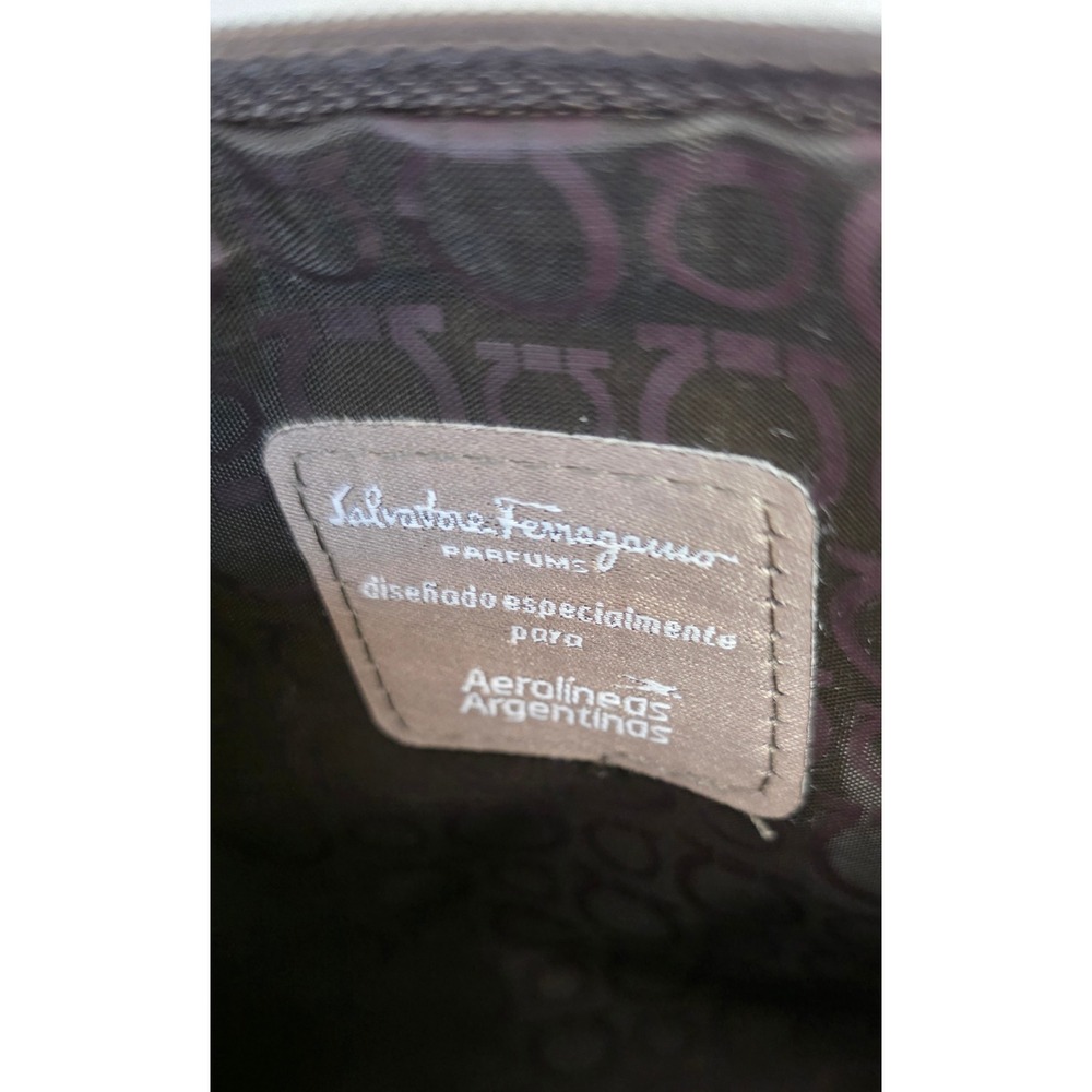 Salvatore Ferragamo Parfums Aerolineas Argentinas Travel Toiletry Pouch Brown - Picture 10 of 11
